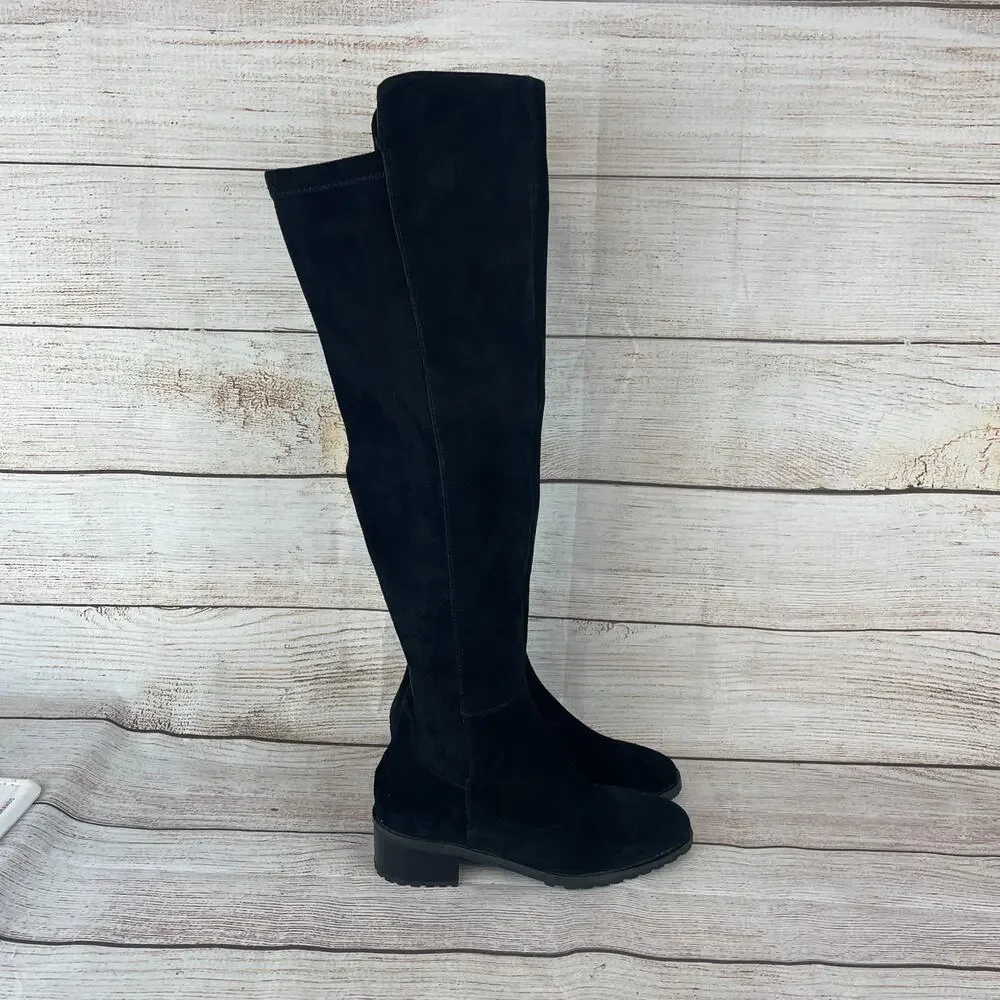 Blondo Starla Womens Sz 6 Over the Knee Boots Black Suede Waterproof